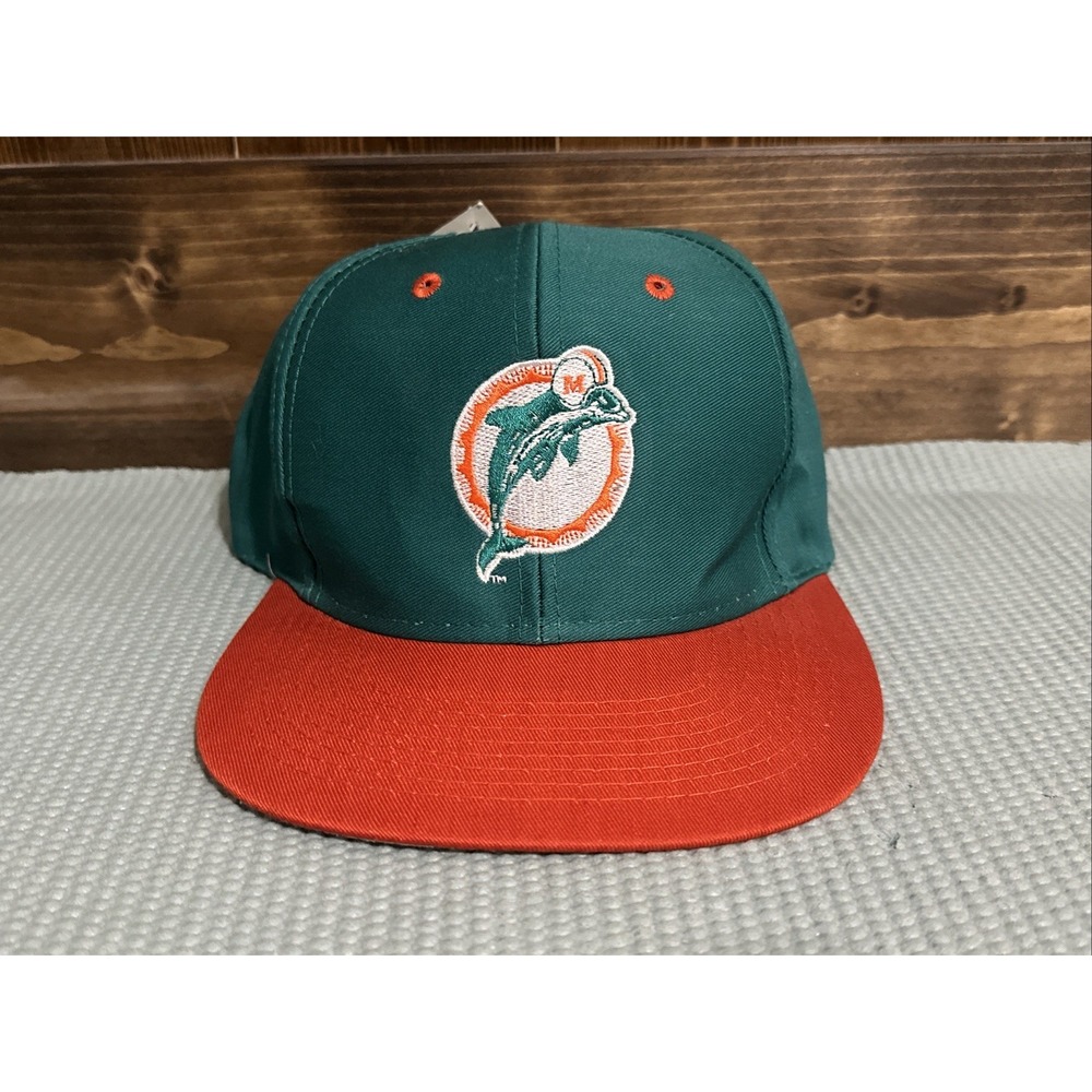 NWT Vintage 90s Logo 7 Team NFL Miami Dolphins SnapBack Hat Sports‎ Football - Picture 7 of 14